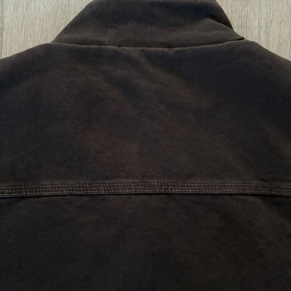 Carhartt Men’s Loose Fit Washed Duck Sherpa Lined Mock Neck Brown Vest M - Picture 6 of 14